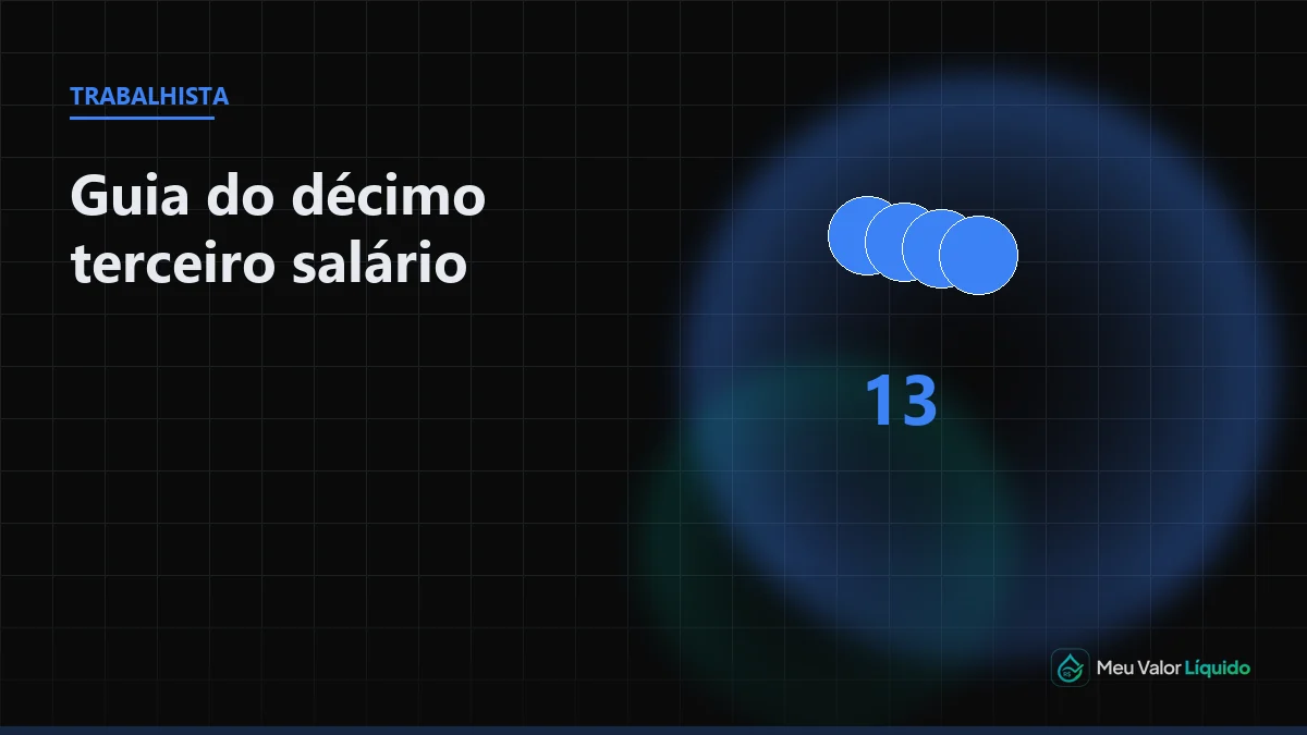 Ilustração editorial (Trabalhista): Guia do décimo terceiro salário — Meu Valor Líquido